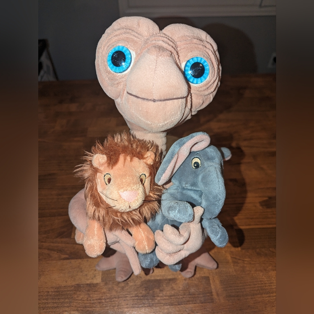 Rare E.T. Plush with Elephant and Lion
